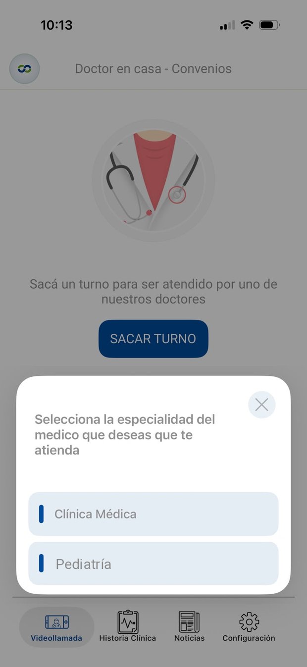 Selección de especialidad