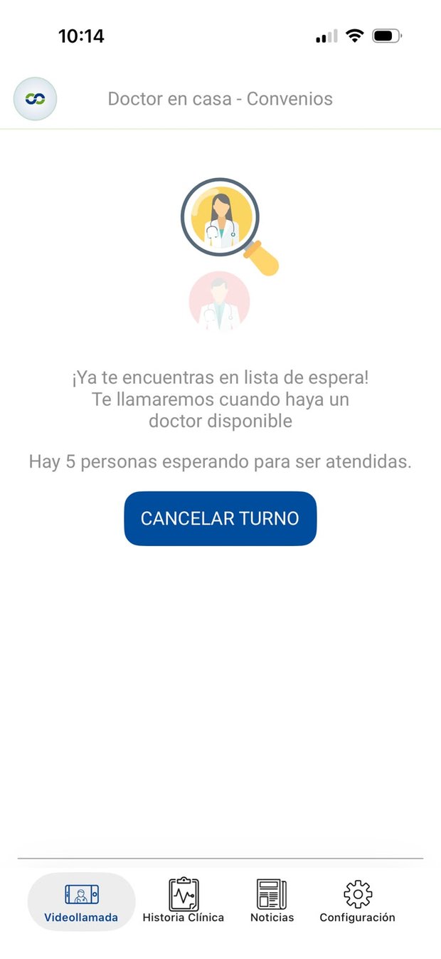 Sala de espera con la cantidad de personas en la fila